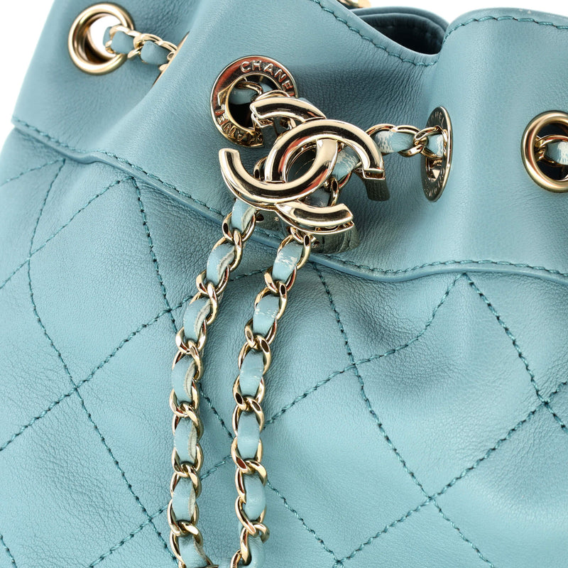 Chanel Cc Chain Drawstring Bucket Bag