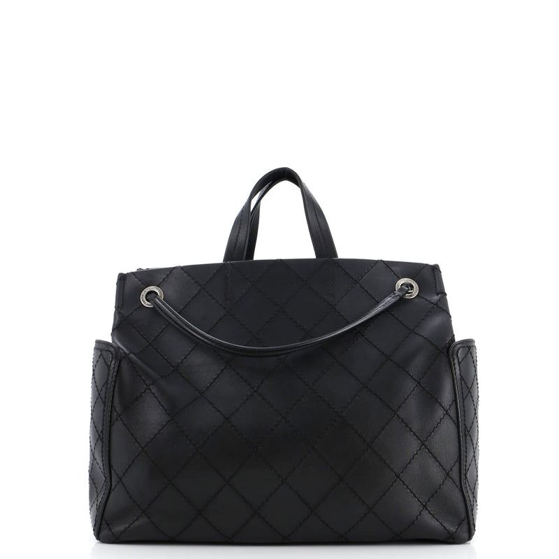 Chanel Cc Pocket Tote Quilted Calfskin