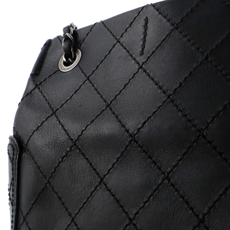 Chanel Cc Pocket Tote Quilted Calfskin