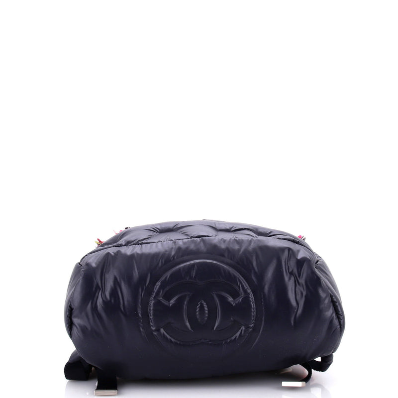 Chanel Doudoune Backpack Embossed Nylon