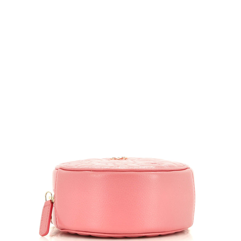 Chanel Round Clutch With Chain Camellia