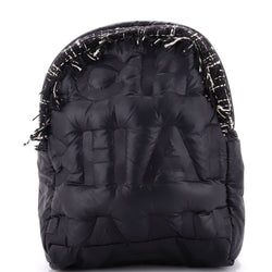 Chanel Doudoune Backpack Embossed Nylon