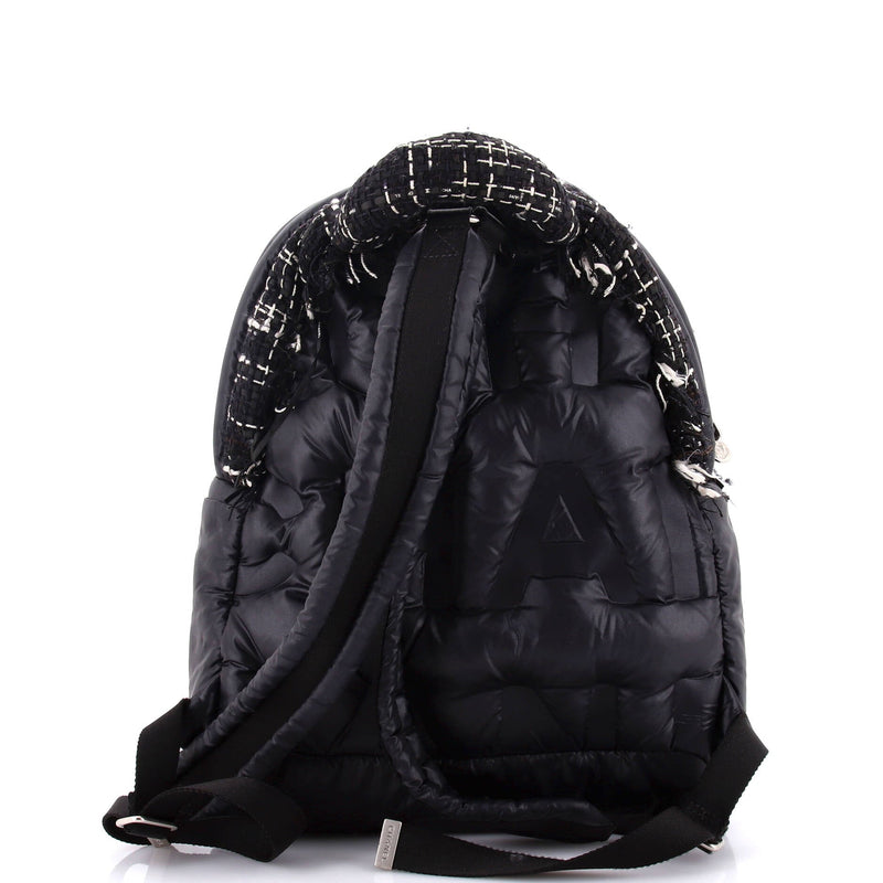 Chanel Doudoune Backpack Embossed Nylon