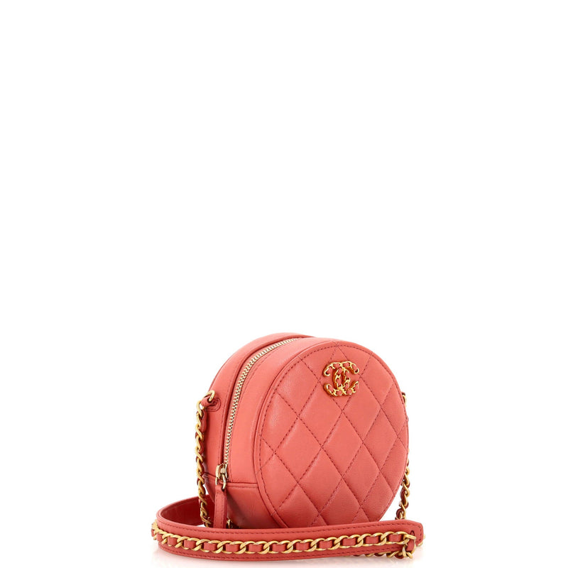 Chanel Chain Infinity Round Clutch With