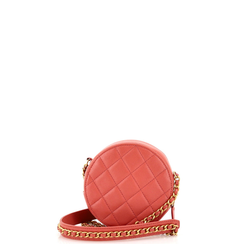 Chanel Chain Infinity Round Clutch With