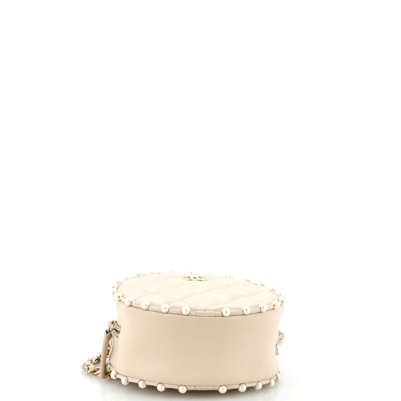 Chanel Round Clutch With Chain Quilted