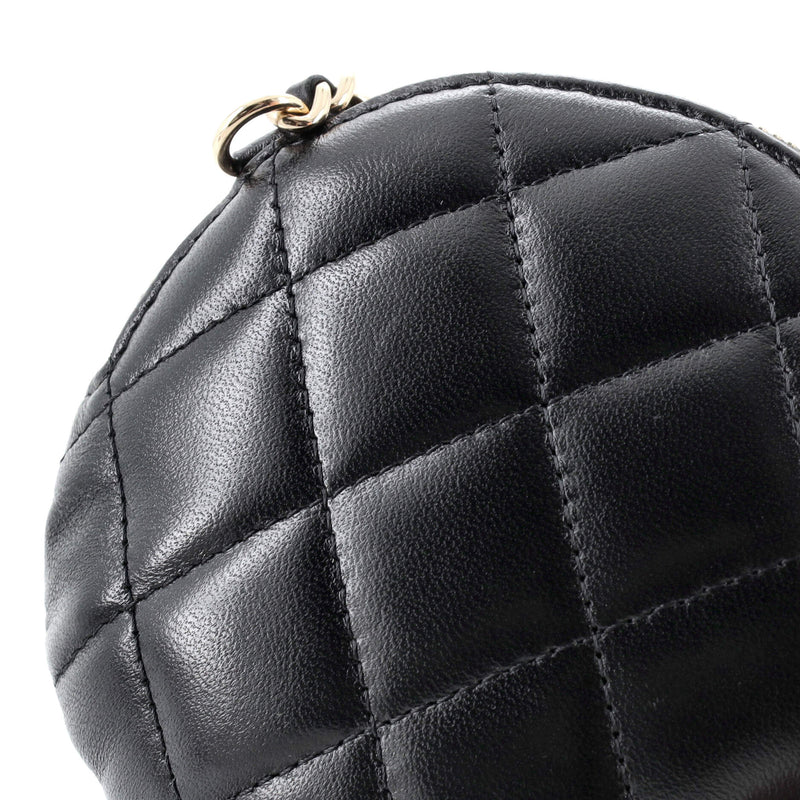 Chanel Camellia Round Clutch With Chain