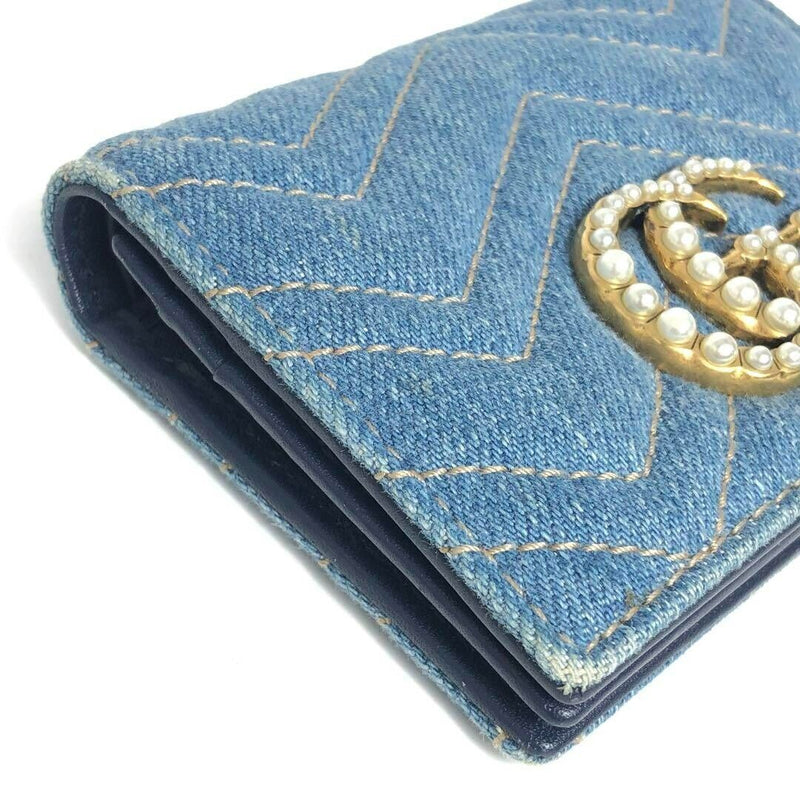 Gucci Gg Marmont Denim Pearl Compact