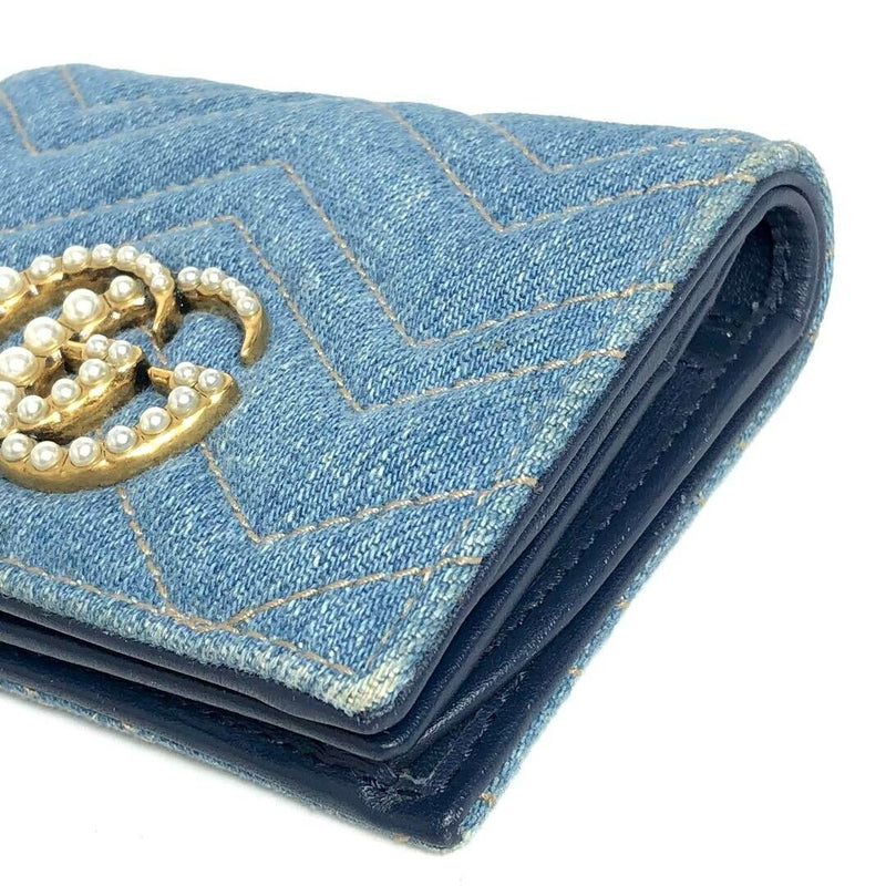 Gucci Gg Marmont Denim Pearl Compact