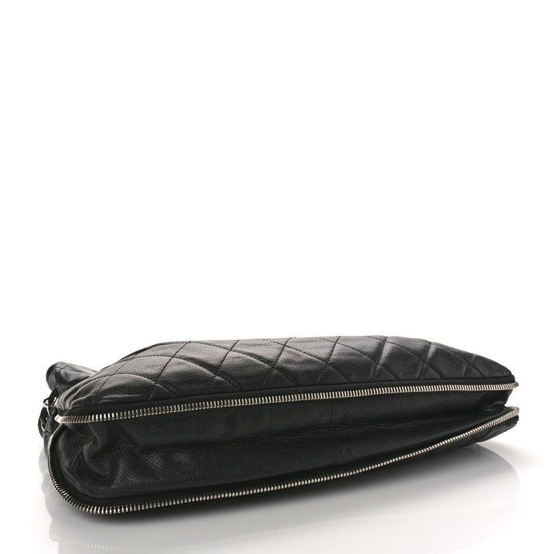 Chanel Caviar Quilted Expandable Zip