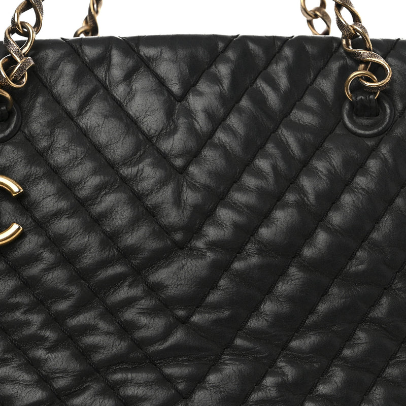 Chanel Calfskin Chevron Quilted Surpique