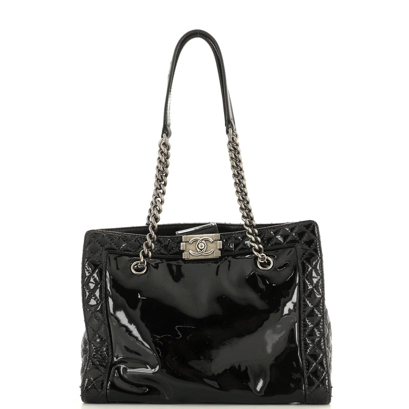 Chanel Reverso Boy Chain Tote Patent