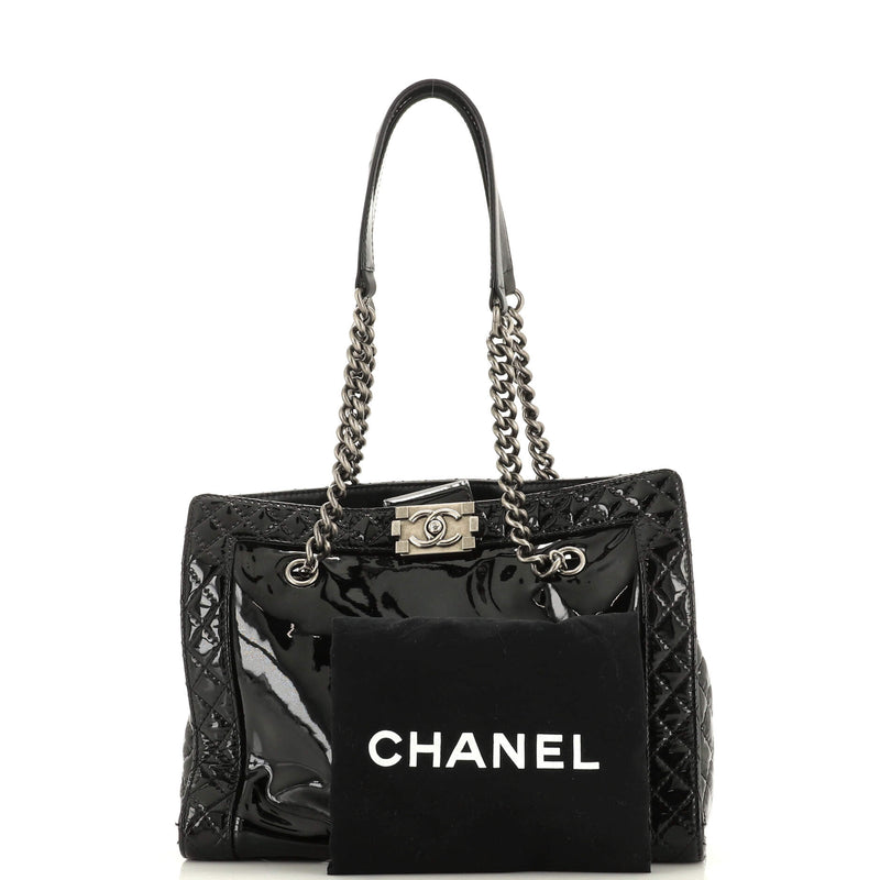 Chanel Reverso Boy Chain Tote Patent