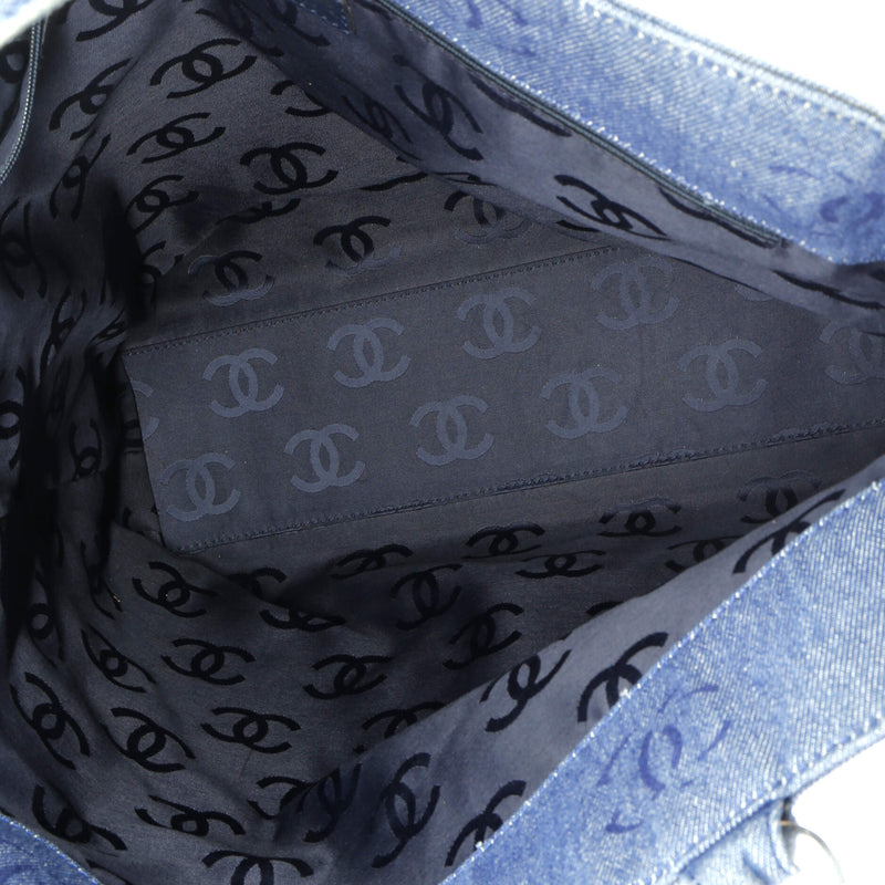 Chanel Vintage Cc Tote Denim Large