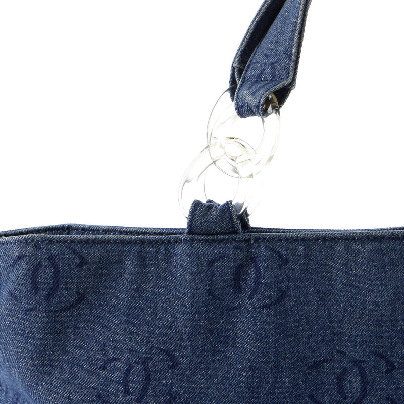 Chanel Vintage Cc Tote Denim Large