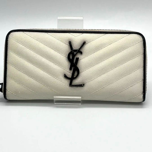 Yves Saint Laurent Long Wallet White