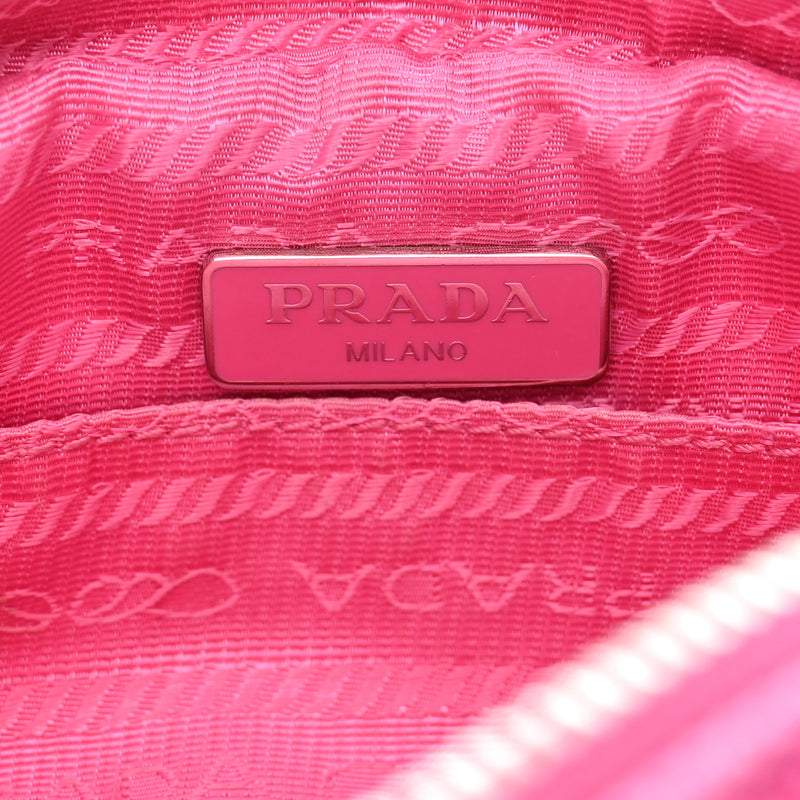 Prada Canvas Grommet Canapa Tote Pink