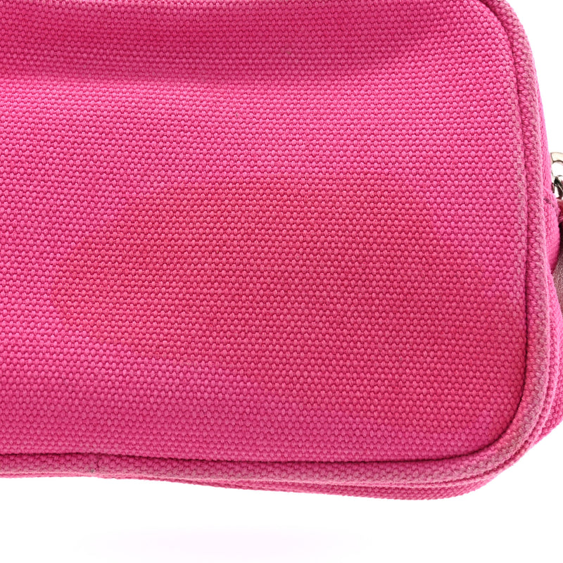 Prada Canvas Grommet Canapa Tote Pink