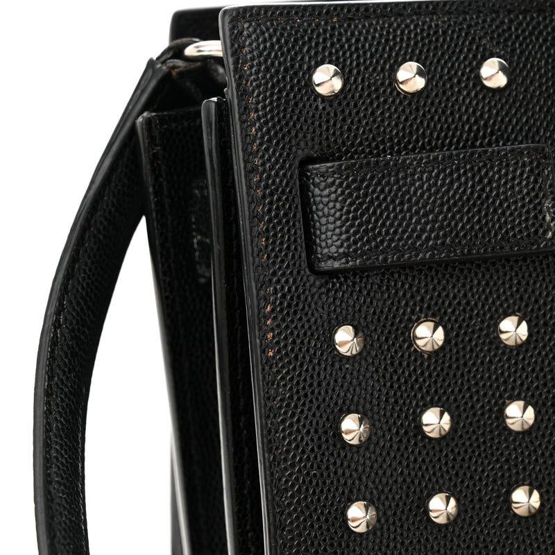 Saint Laurent Calfskin Studded Nano Sac