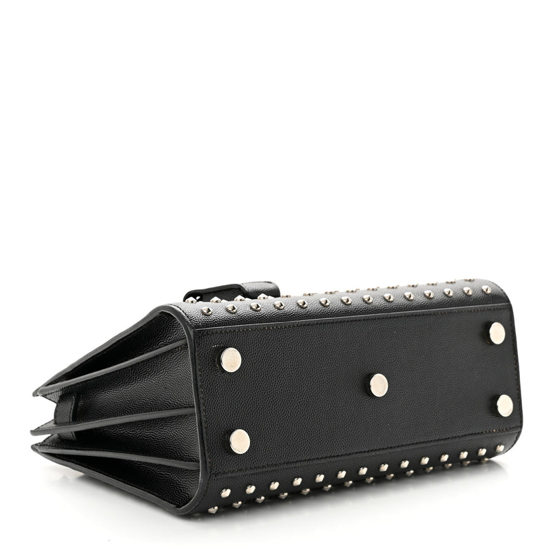 Saint Laurent Calfskin Studded Nano Sac