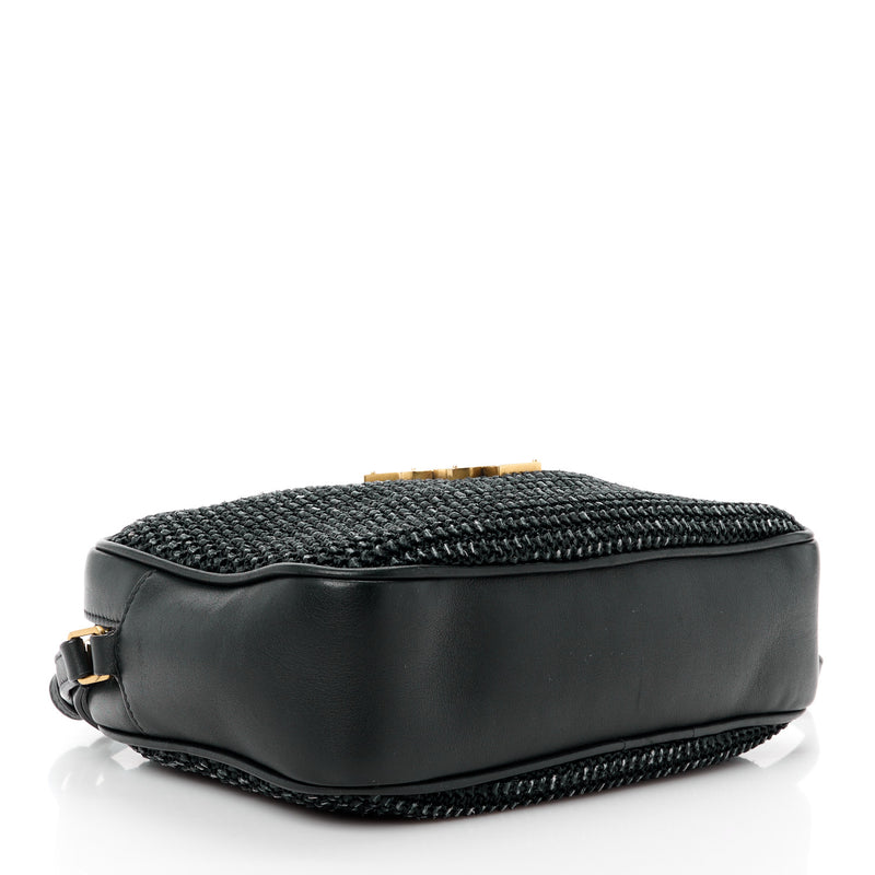 Saint Laurent Raffia Canvas Lou Camera