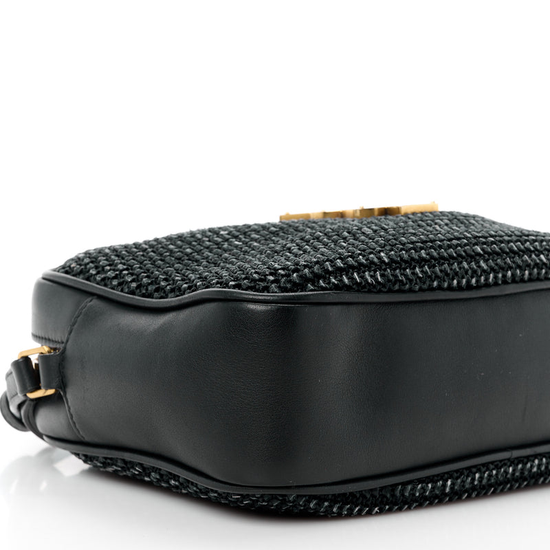 Saint Laurent Raffia Canvas Lou Camera