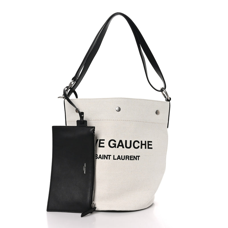 Saint Laurent Linen Calfskin Rive Gauche