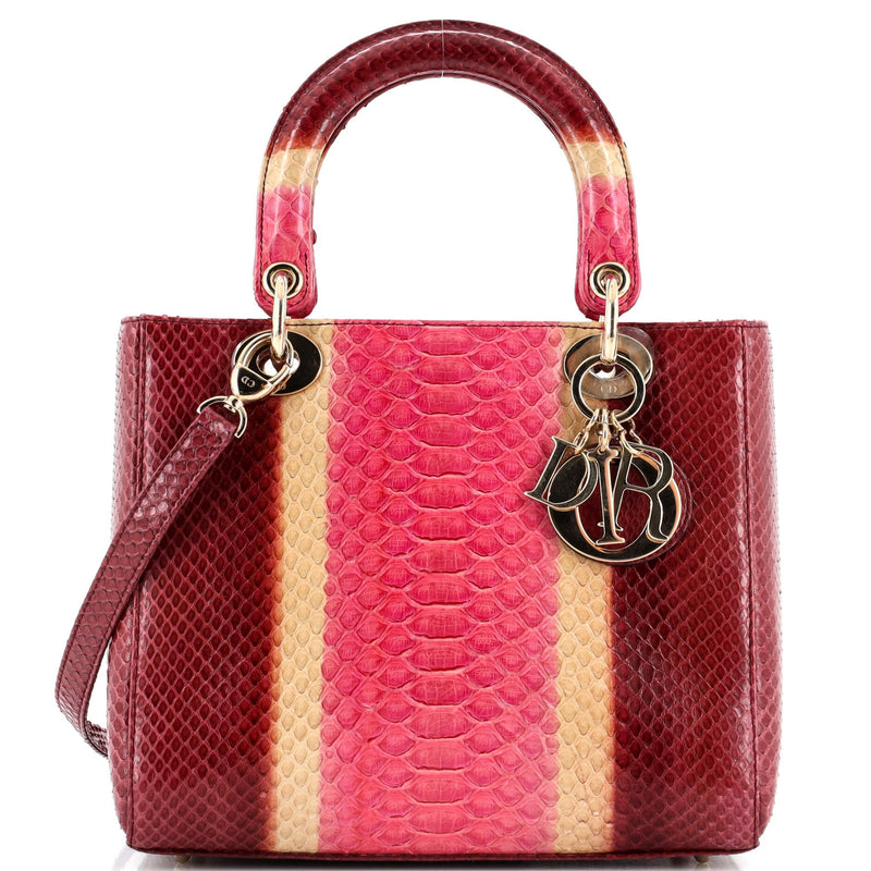 Christian Dior Lady Bag Python Medium