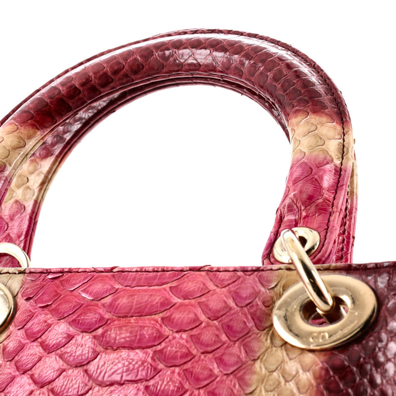 Christian Dior Lady Bag Python Medium