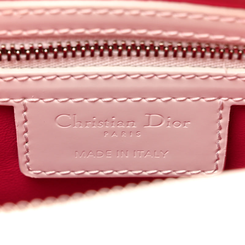 Christian Dior Raffia Medium Lady Pink