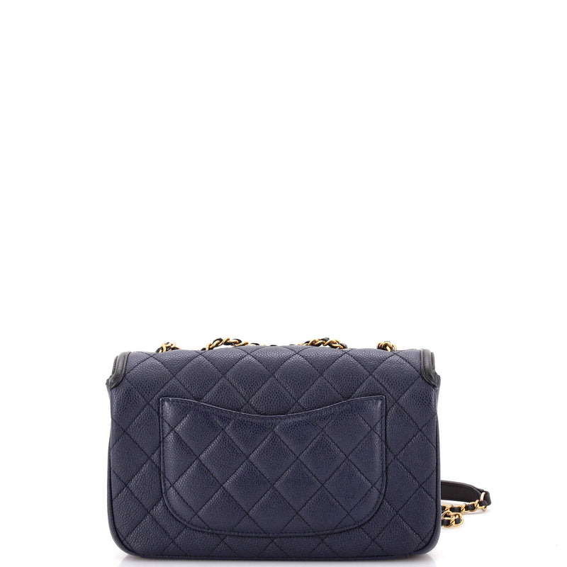 Chanel Filigree Flap Bag Quilted Caviar