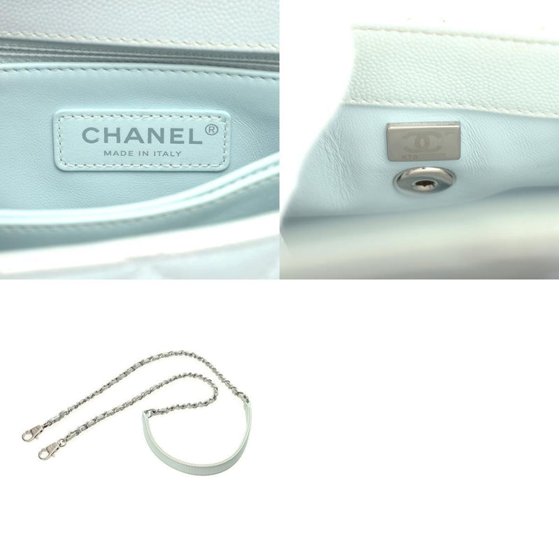 Chanel Top Handle Xs Metallic Blue Bag