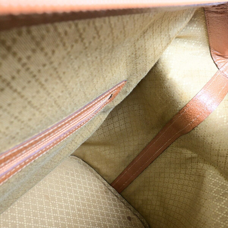 Gucci Logo Camel Travel Hand Bag Leather