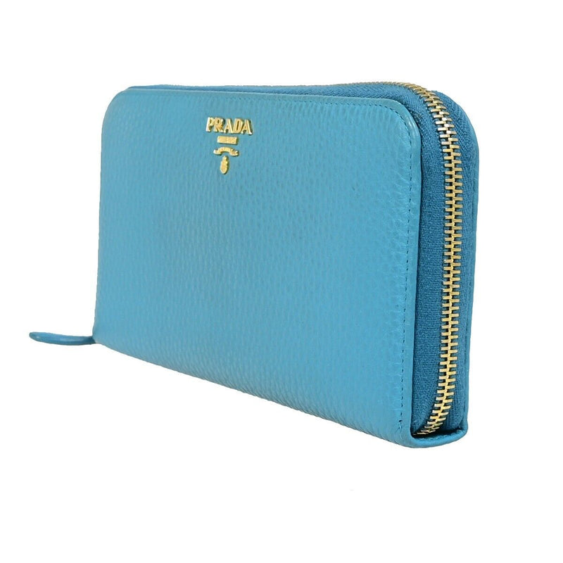 Prada Logo Long Zipper Wallet Purse