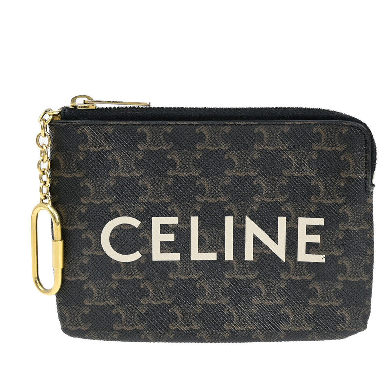 Celine Logo Coin Card Key Case Triomphe