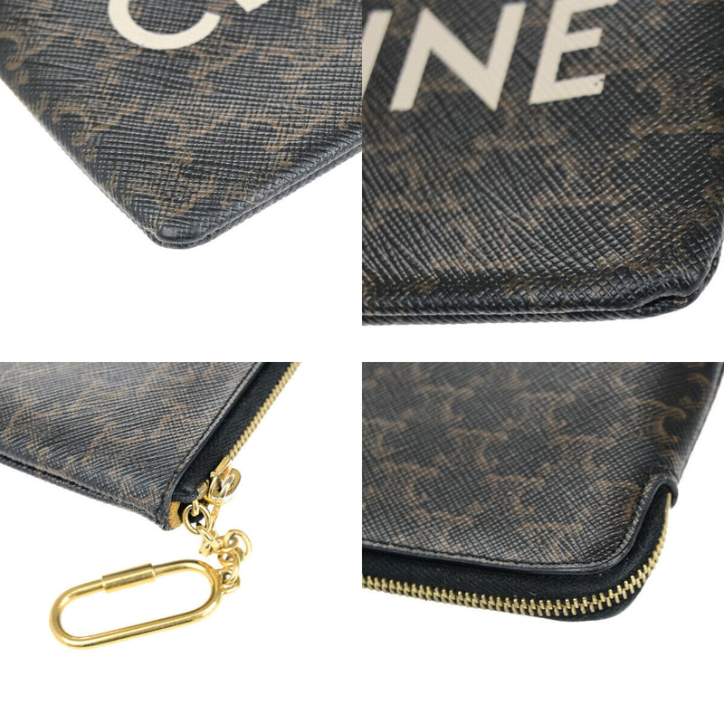 Celine Logo Coin Card Key Case Triomphe