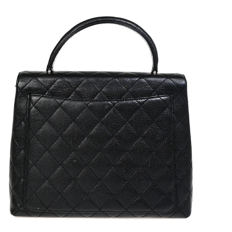 Chanel Cc Logo Hand Bag Caviar Skin