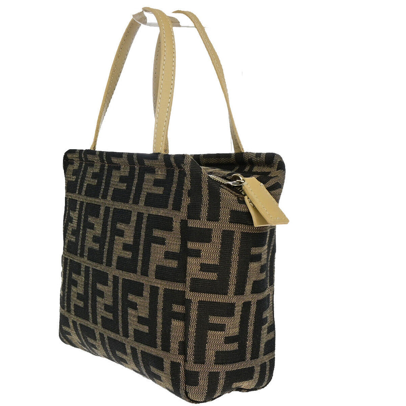 Fendi Logo Zucca Pattern Hand Bag Canvas