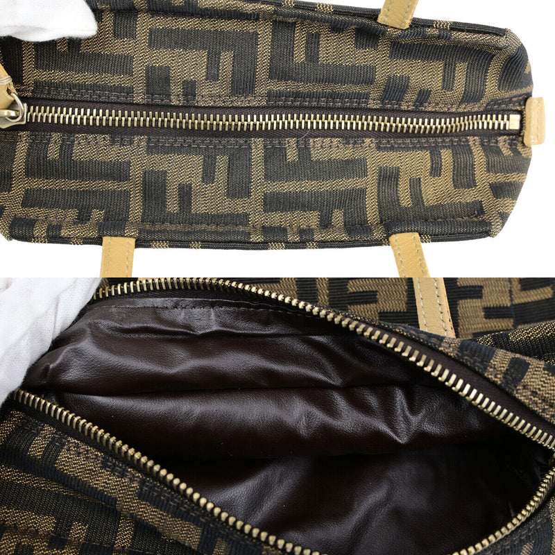 Fendi Logo Zucca Pattern Hand Bag Canvas