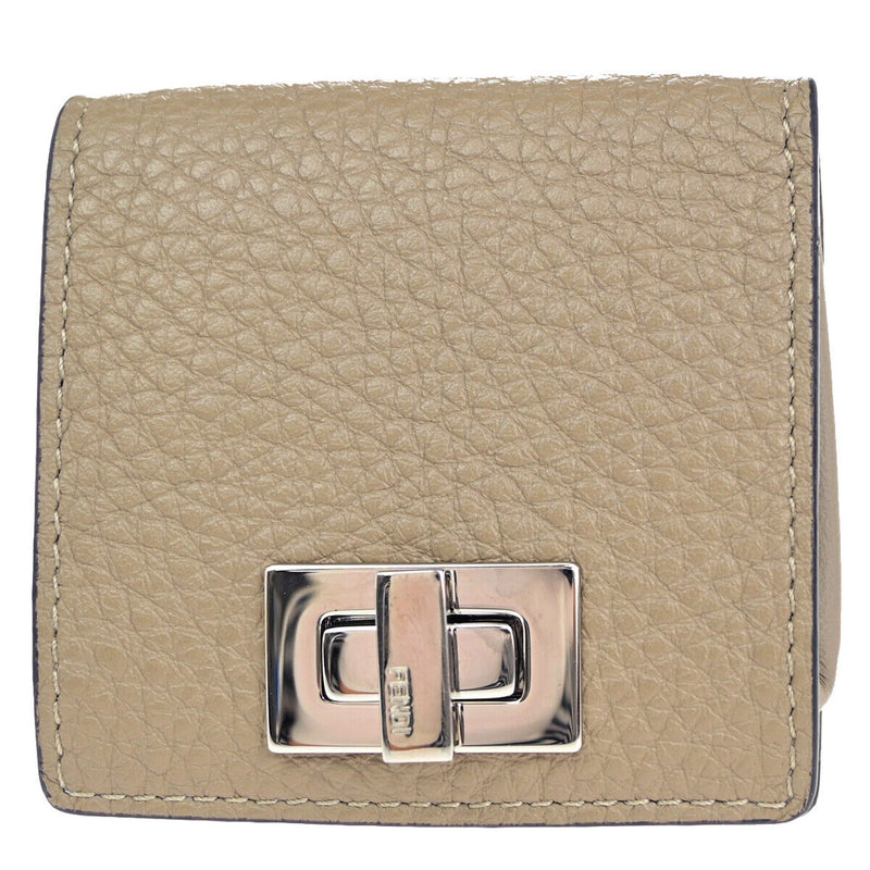 Fendi Logo Peekaboo Compact Coin Wallet