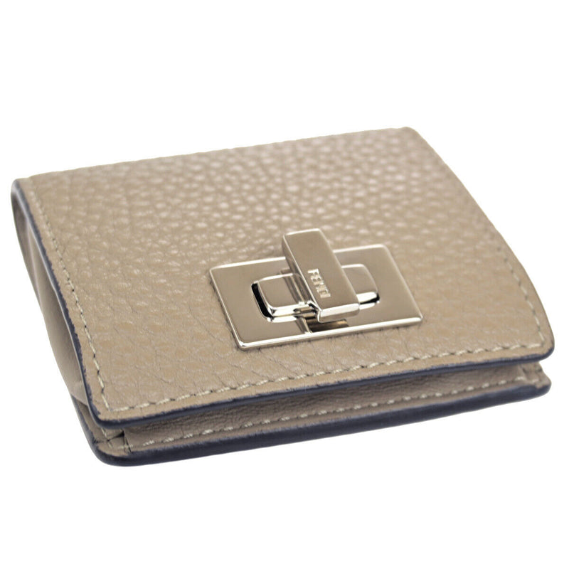 Fendi Logo Peekaboo Compact Coin Wallet