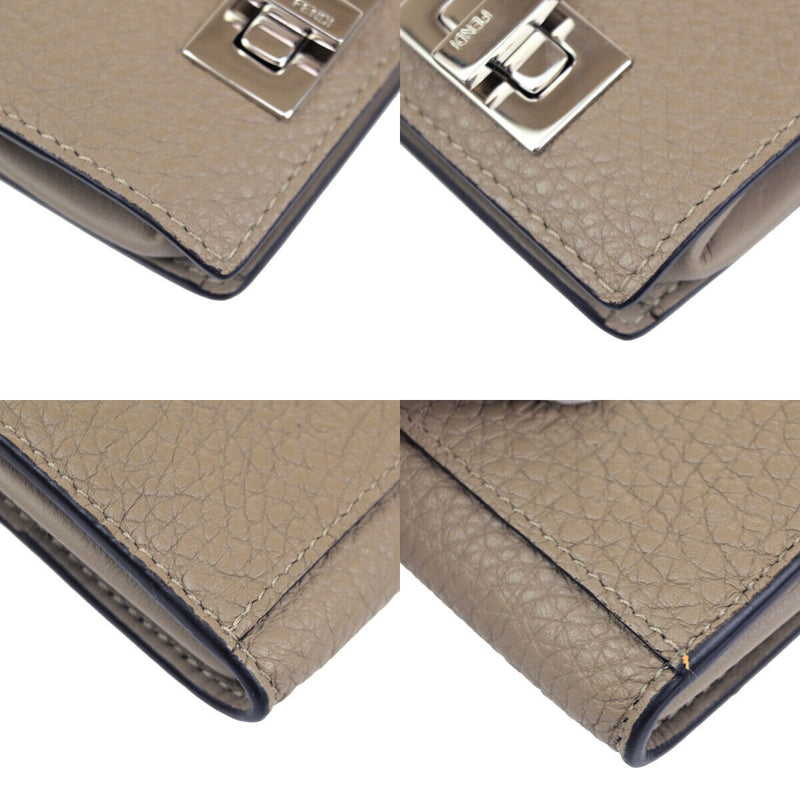 Fendi Logo Peekaboo Compact Coin Wallet