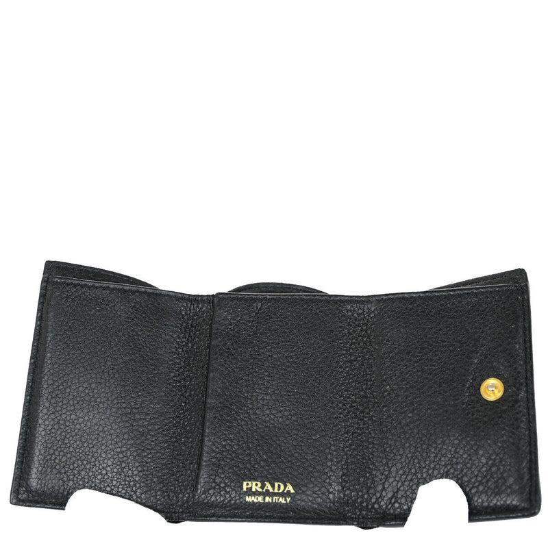 Prada Logo Small Mini Trifold Wallet