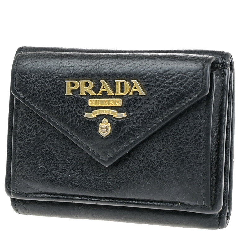 Prada Logo Small Mini Trifold Wallet