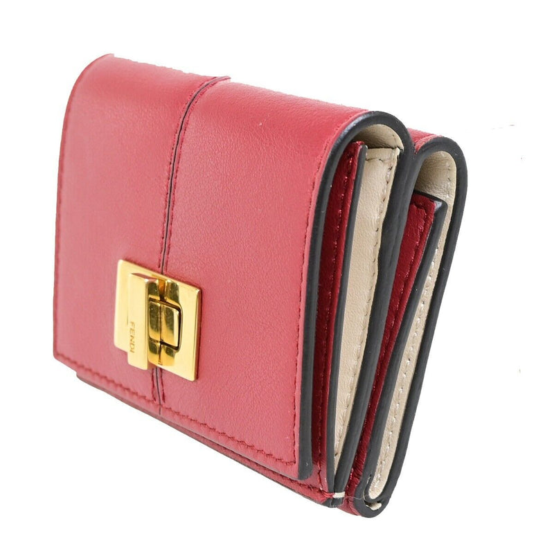 Fendi Logo Peekaboo Bifold Wallet Purse