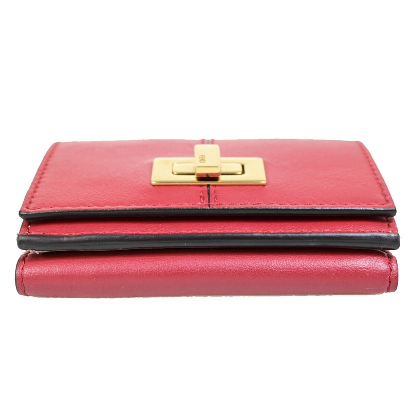 Fendi Logo Peekaboo Bifold Wallet Purse