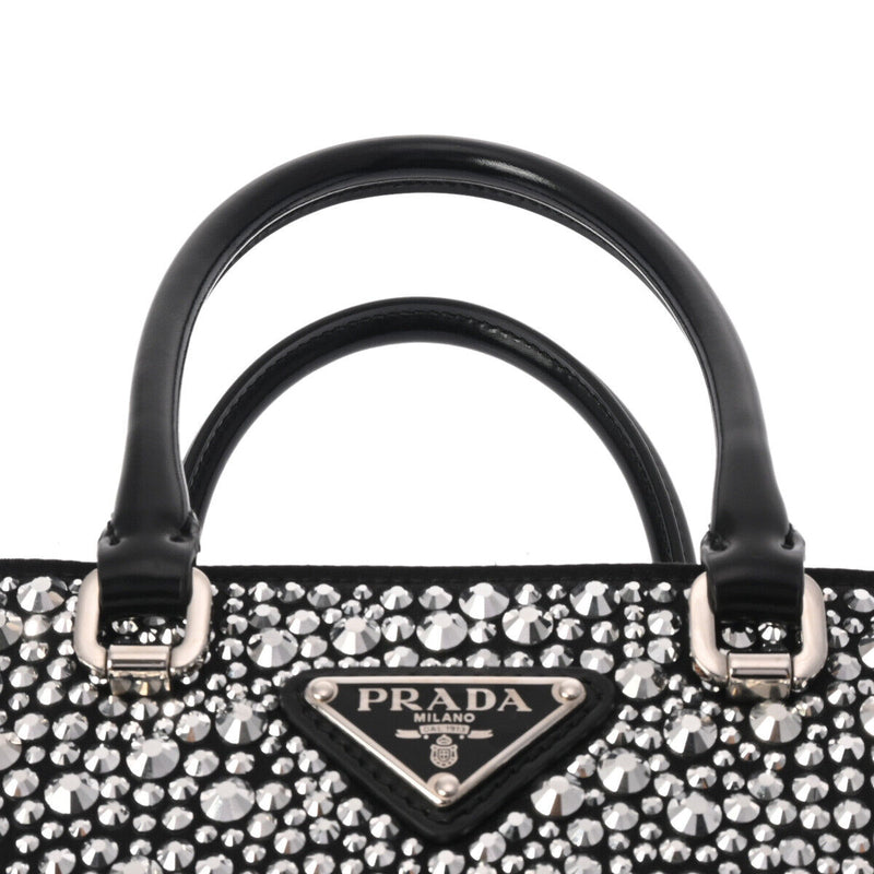 Prada Crystal Small Tote Bag Black/Noir