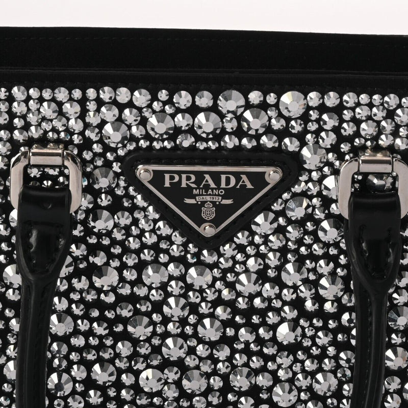 Prada Crystal Small Tote Bag Black/Noir