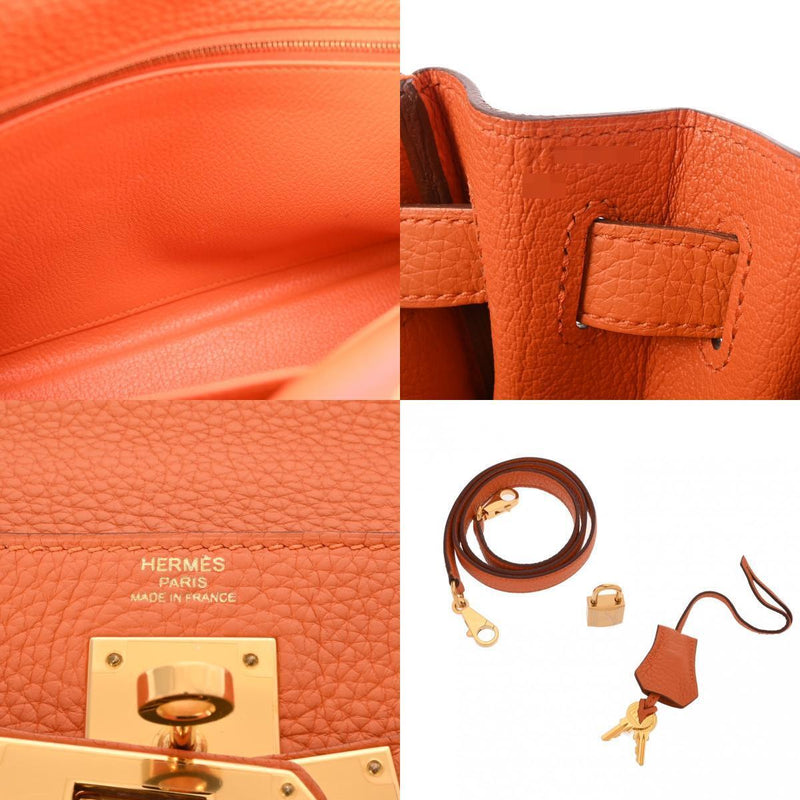 Hermes Kelly 28 Inner Stitch 2Way Orange