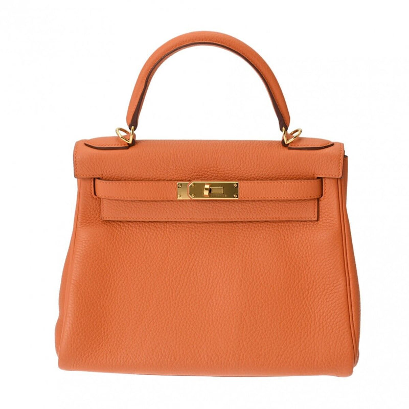 Hermes Kelly 28 Inner Stitch 2Way Orange